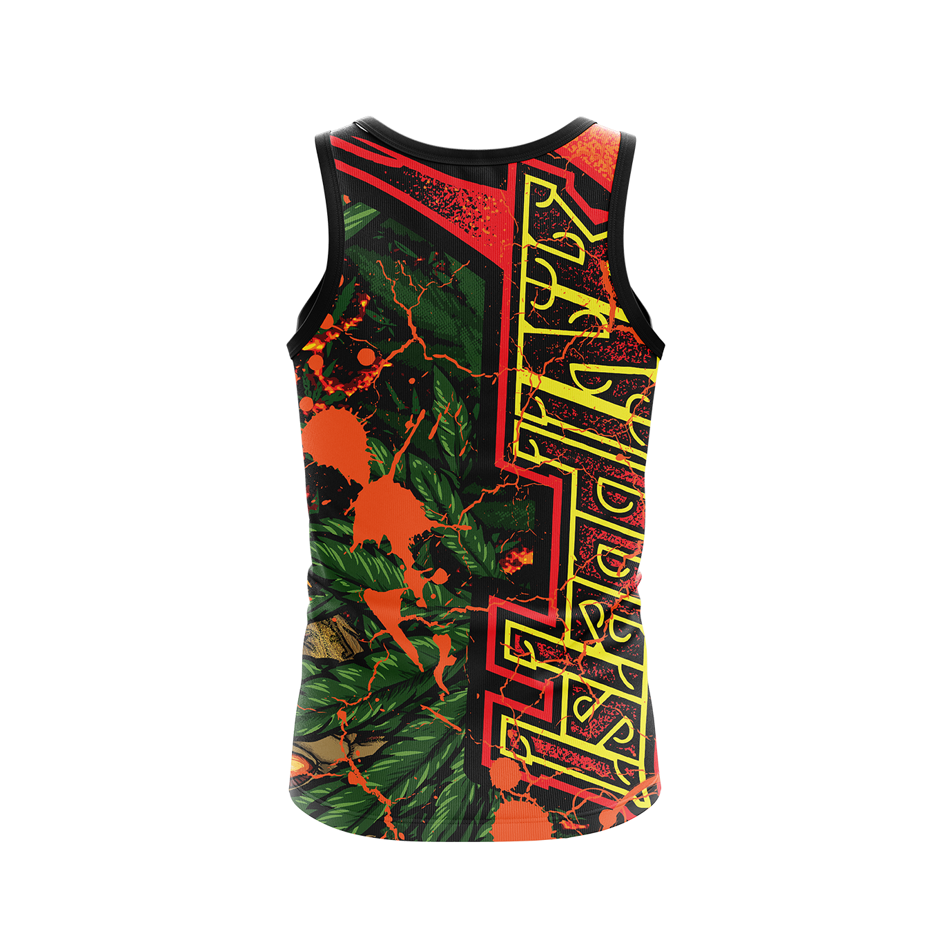 Men's Rasta Tiki Man tank top with bindings