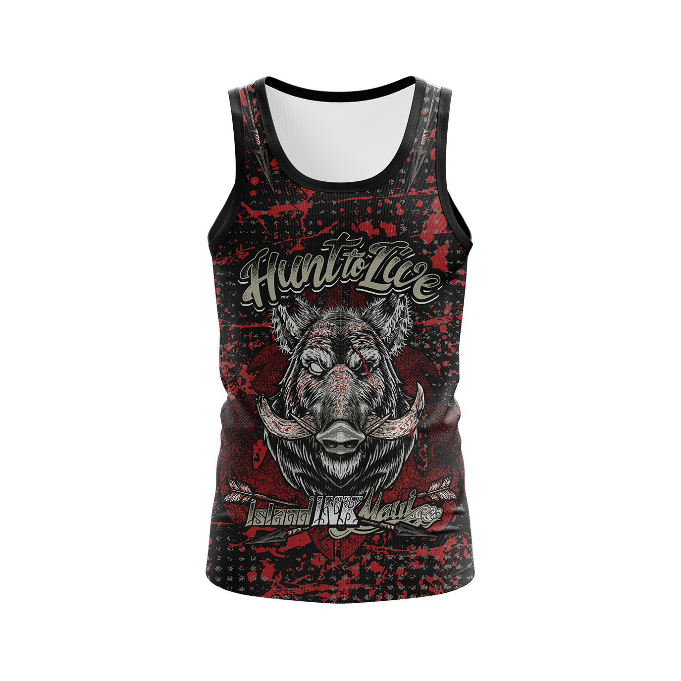 Men's Boar Hunt To Live tank top with bindings