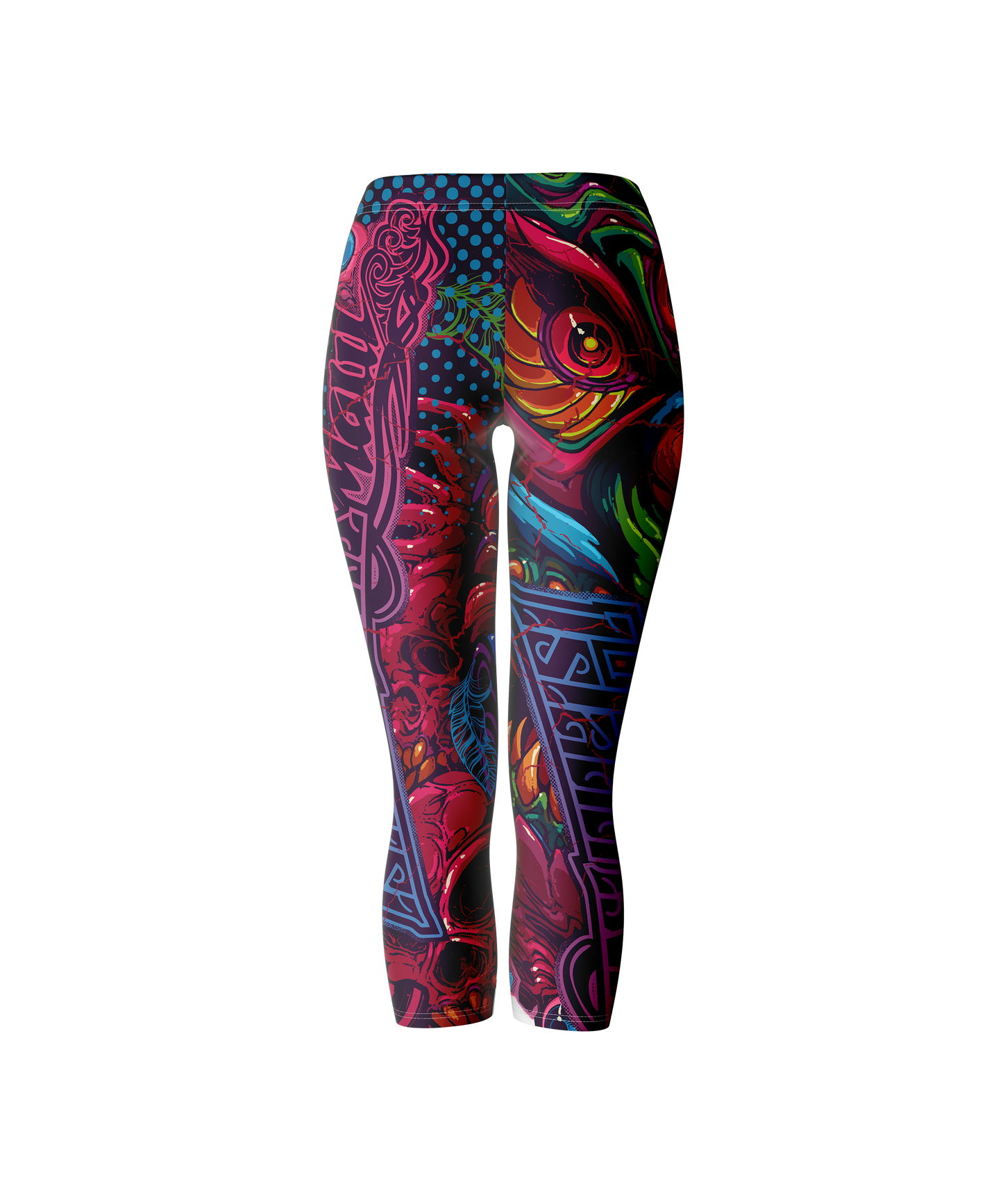 Women's Yoga Crop Leggings - Owl Beast