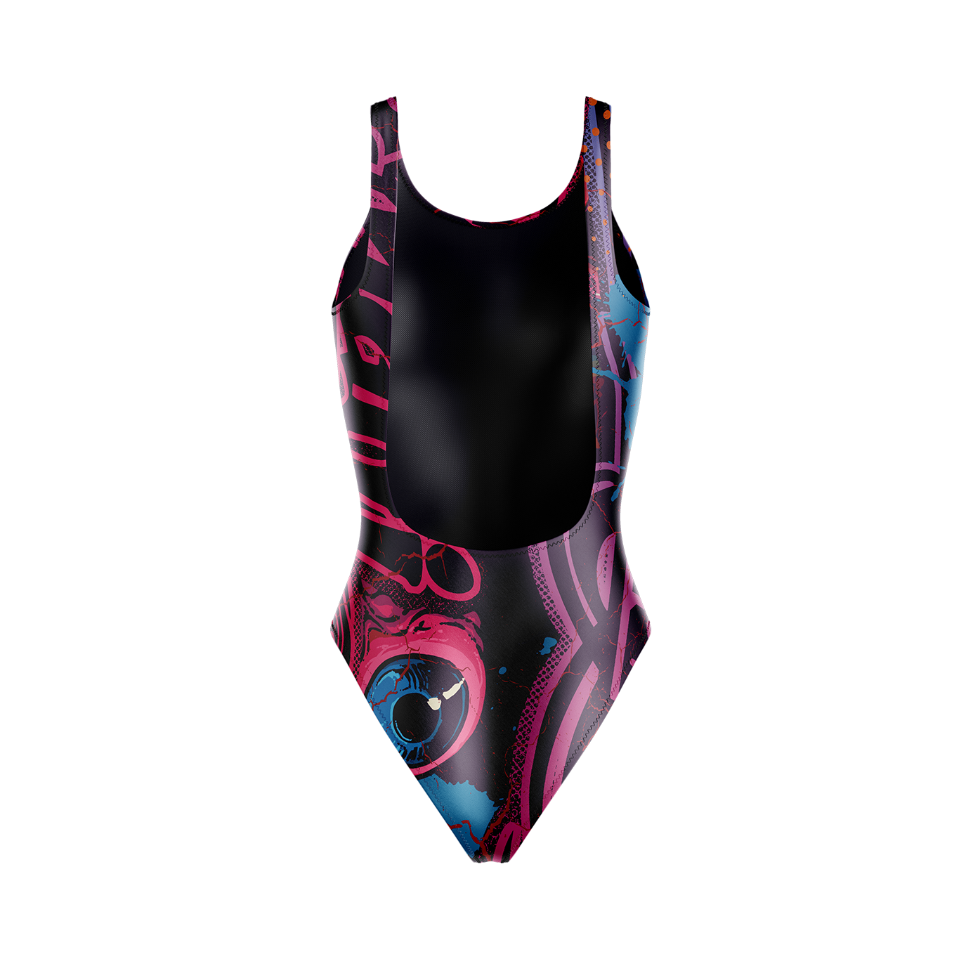 Women's Owl Beast high cut retro one piece swim suit