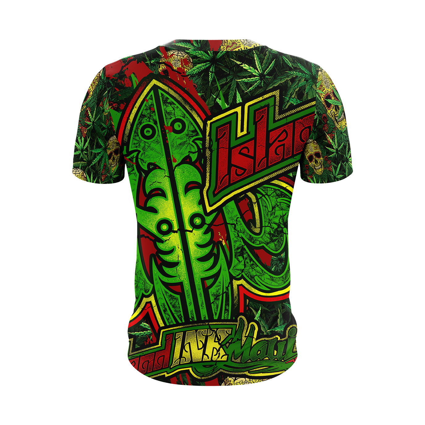 Men's Rasta Skull T-Shirt "Birds Eye Material"