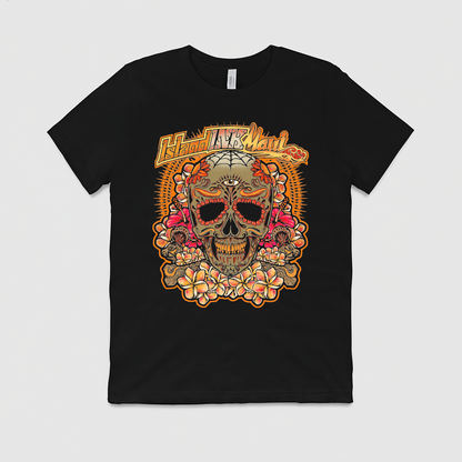 Men's Plumeria Candy Skull Graphic Tee