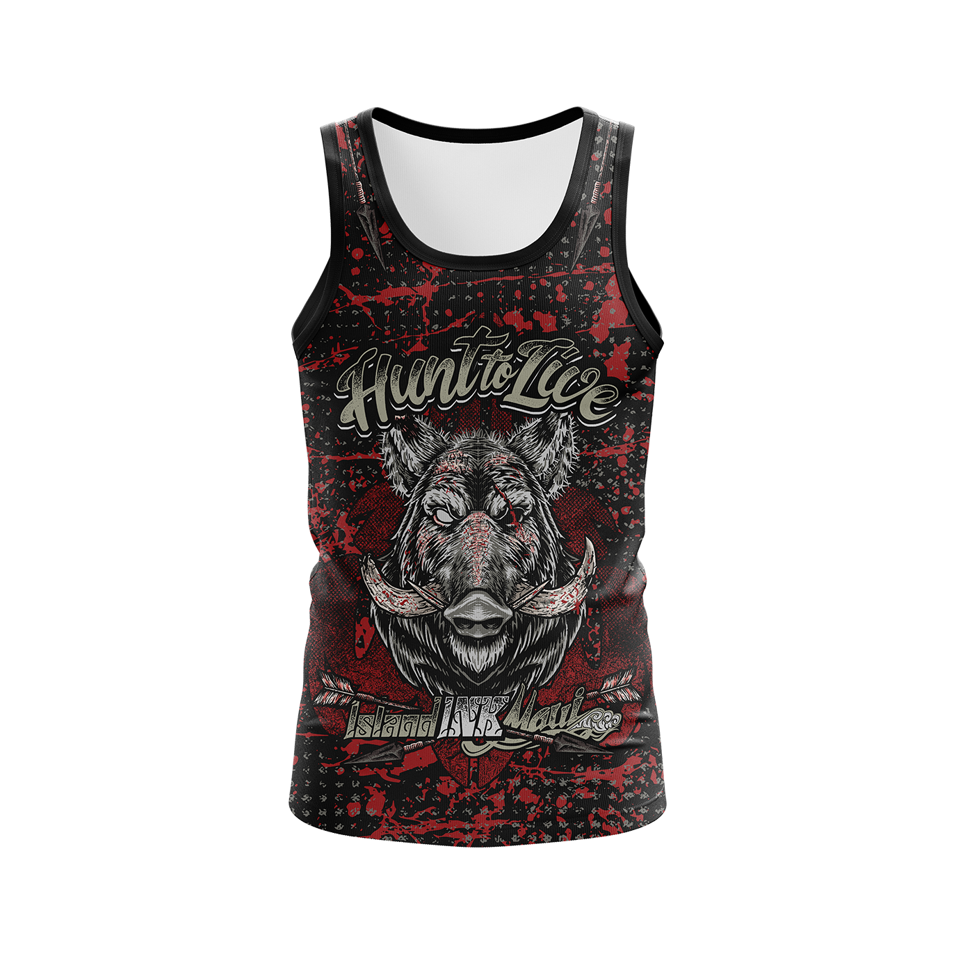 Men's Boar Hunt To Live tank top with bindings