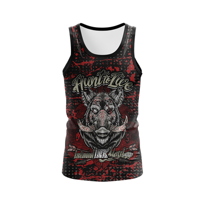 Men's Boar Hunt To Live tank top with bindings