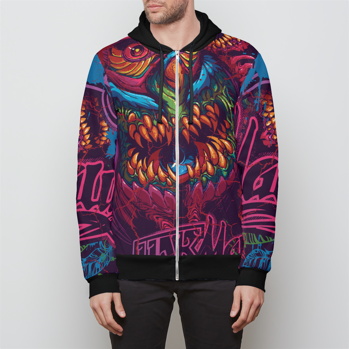 Owl Beast Zip Up Hoodie