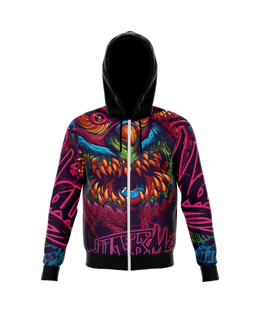 Owl Beast Zip Up Hoodie