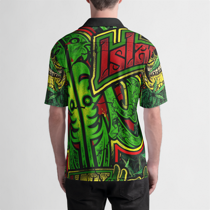 Men's Rasta Skull Aloha Tee