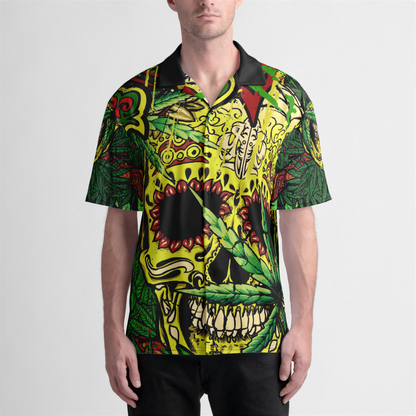 Men's Rasta Skull Aloha Tee