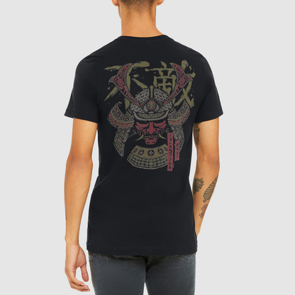 Men's Red Samurai Mask Graphic Tee